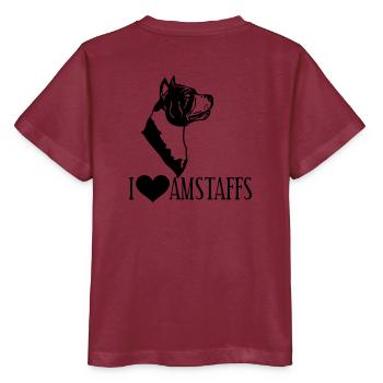 americanstaffy0d - Stanley/Stella MINI CREATOR Kids’ T-Shirt - burgundy - Back - Kain (125cm)
