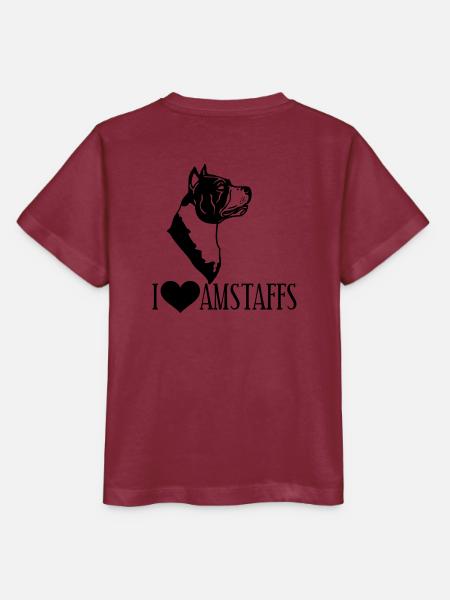 americanstaffy0d - Stanley/Stella T-shirt MINI CREATOR til børn - burgunder-rød