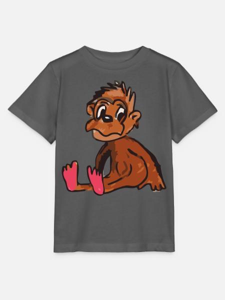 monkey Affe - Stanley/Stella Kinder T-Shirt MINI CREATOR - Anthrazit