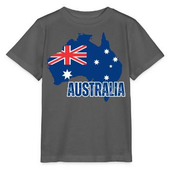 Drapeau australien, fierté australienne - T-shirt bio MINI CREATOR Stanley/Stella Enfant - charbon - Devant - Kain (125cm)