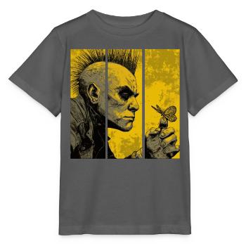 Punk rocker montres papillon - T-shirt bio MINI CREATOR Stanley/Stella Enfant - charbon - Devant - Kain (125cm)