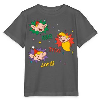 Weihnachtsmann & Co. KG Gilfi, Trixi Und Jordi - Stanley/Stella Kinder T-Shirt MINI CREATOR  - Anthrazit - Vorne - Kain (125cm)