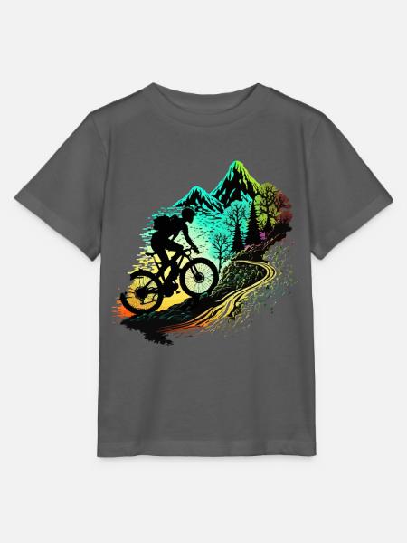 Mountainbiken in den Bergen - Stanley/Stella Kinder T-Shirt MINI CREATOR - Anthrazit