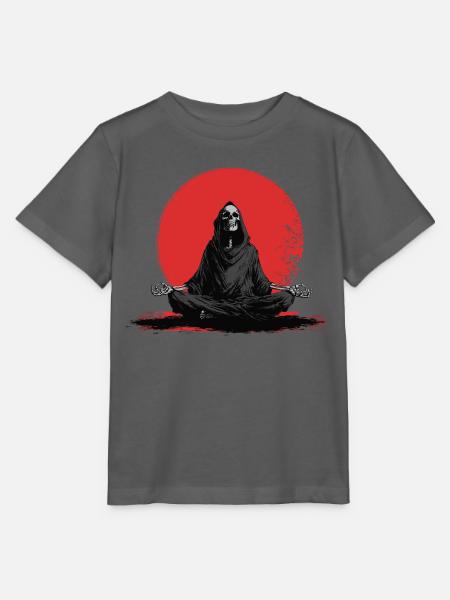 Sensenmann Meditation vor roter Sonne - Stanley/Stella Kinder T-Shirt MINI CREATOR - Anthrazit