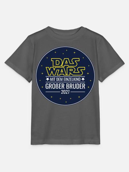 Großer Bruder 2027 - Das wars mit dem Einzelkind - Stanley/Stella Kinder T-Shirt MINI CREATOR - Anthrazit