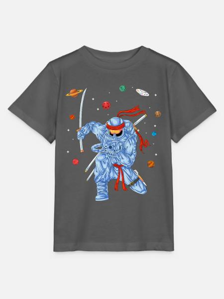 Astronauten-Ninja-Shirt - Stanley/Stella Kinder T-Shirt MINI CREATOR - Anthrazit