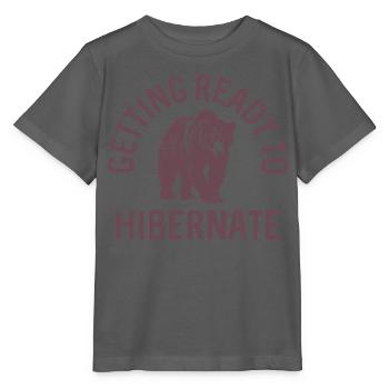 Prêt pour l’ours d’hibernation - T-shirt bio MINI CREATOR Stanley/Stella Enfant - charbon - Devant - Kain (125cm)
