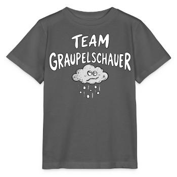 Team Graupelschauer Wetter Humor Wolke Sarkasmus - Stanley/Stella Kinder T-Shirt MINI CREATOR  - Anthrazit - Vorne - Kain (125cm)