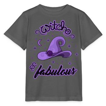 Witch and Fabulous - Stanley/Stella Kinder T-Shirt MINI CREATOR  - Anthrazit - Vorne - Kain (125cm)
