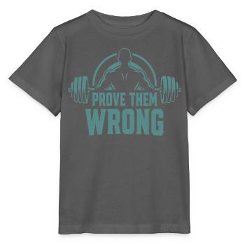 Prove Them Wrong - Stanley/Stella Kinder T-Shirt MINI CREATOR  - Anthrazit - Vorne - Kain (125cm)