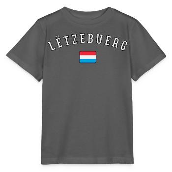 Flagge von Luxemburg, Luxemburger Stolz - Stanley/Stella Kinder T-Shirt MINI CREATOR  - Anthrazit - Vorne - Kain (125cm)