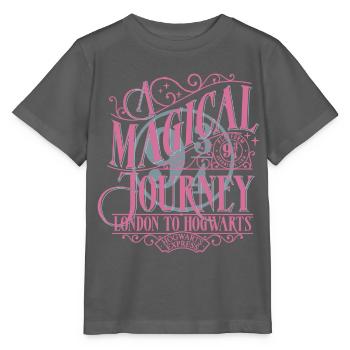 Harry Potter Platform 9 ¾ Design In Pink & Blue - Stanley/Stella MINI CREATOR Kids’ T-Shirt - anthracite - Front - Kain (125cm)