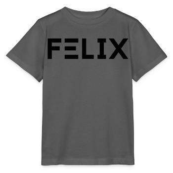 Prénom Felix - T-shirt bio MINI CREATOR Stanley/Stella Enfant - charbon - Devant - Kain (125cm)
