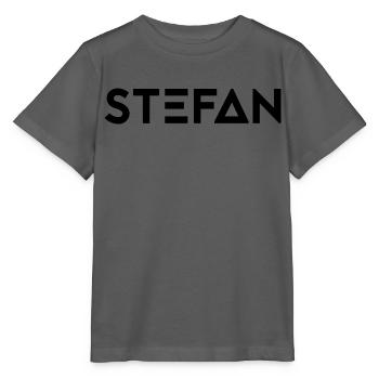First name Stefan - Stanley/Stella MINI CREATOR Kids’ T-Shirt - anthracite - Front - Kain (125cm)