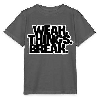 WEAK. Things. Break - Stanley/Stella Kinder T-Shirt MINI CREATOR  - Anthrazit - Vorne - Kain (125cm)