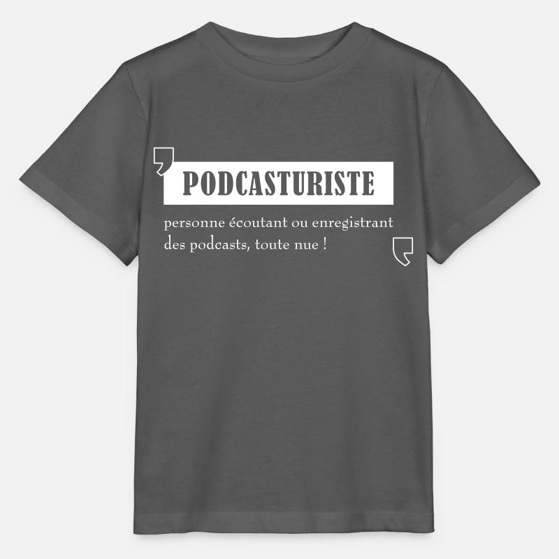 PODCASTuriste - T-shirt bio MINI CREATOR Stanley/Stella Enfant - charbon