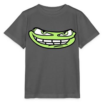 visage tête mal meme sourire drôle comique comique - T-shirt bio MINI CREATOR Stanley/Stella Enfant - charbon - Devant - Kain (125cm)