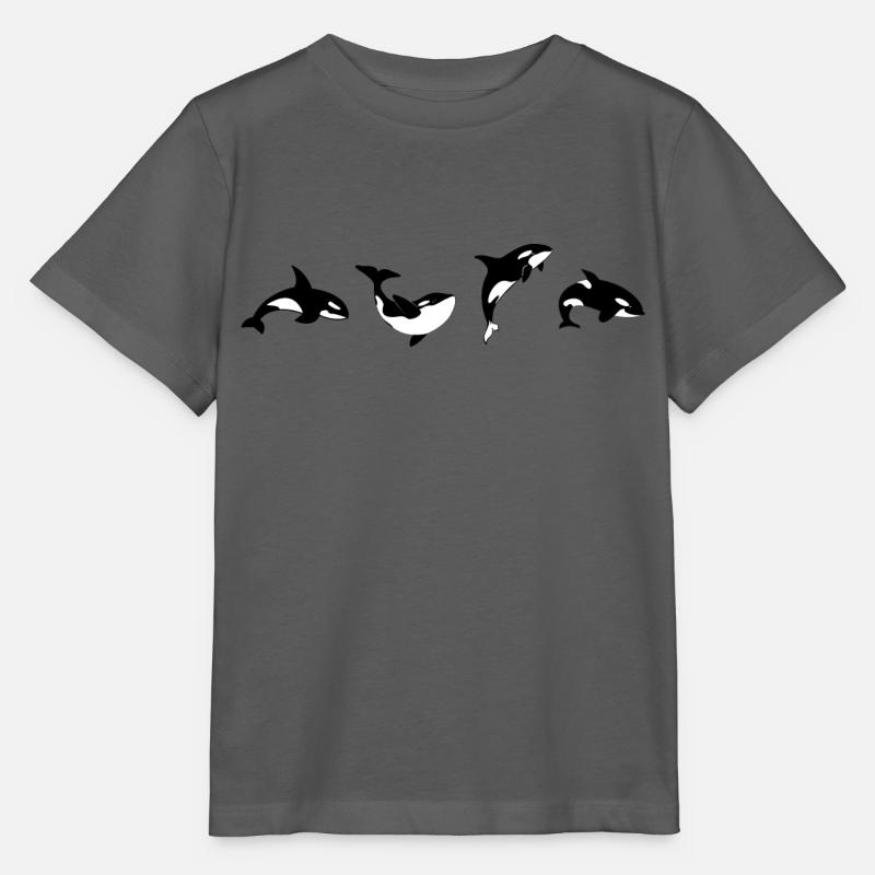 Positions de l’orque - idée cadeau - T-shirt bio MINI CREATOR Stanley/Stella Enfant - charbon