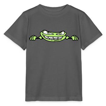 masquer texte texte écrire mur mur meme g - T-shirt bio MINI CREATOR Stanley/Stella Enfant - charbon - Devant - Kain (125cm)