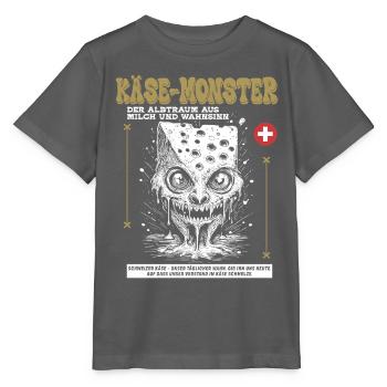 Volksfest Shirt: Käsewahn mit Biss - Stanley/Stella Kinder T-Shirt MINI CREATOR  - Anthrazit - Vorne - Kain (125cm)