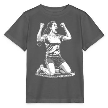Tor! Frauenfußball Shirt für echte Spielerinnen! - Stanley/Stella Kinder T-Shirt MINI CREATOR  - Anthrazit - Vorne - Kain (125cm)