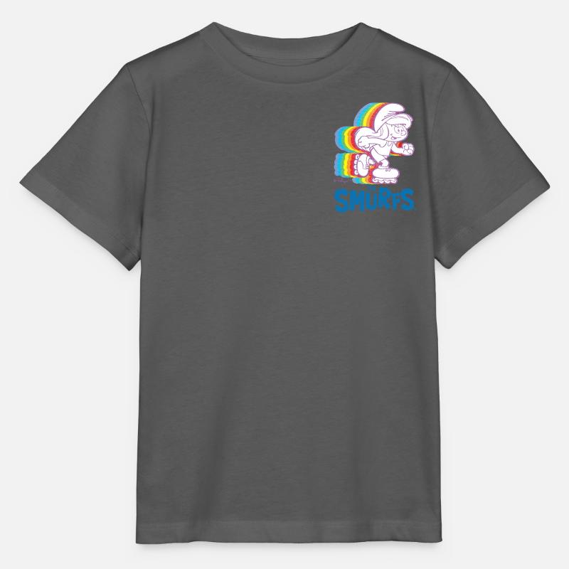 Schtroumpfs Design La Schtroumpfette En Roller - T-shirt bio MINI CREATOR Stanley/Stella Enfant - charbon