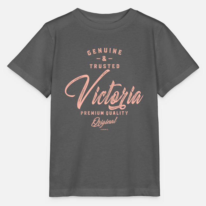 VICTORIA - T-shirt bio MINI CREATOR Stanley/Stella Enfant - charbon