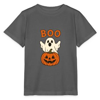 Boogeist Halloween Pumpkin - Stanley/Stella Kinder T-Shirt MINI CREATOR  - Anthrazit - Vorne - Kain (125cm)