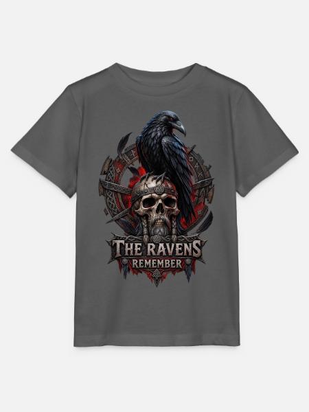 The Ravens Remember – Wikinger Raben Design - Stanley/Stella Kinder T-Shirt MINI CREATOR - Anthrazit