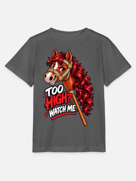Hobby-Horsing-Sprung – Buntes Pferd - Stanley/Stella Kinder T-Shirt MINI CREATOR  - Anthrazit