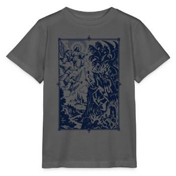Drachenepos im Sternenrahmen - Stanley/Stella Kinder T-Shirt MINI CREATOR  - Anthrazit - Vorne - Kain (125cm)
