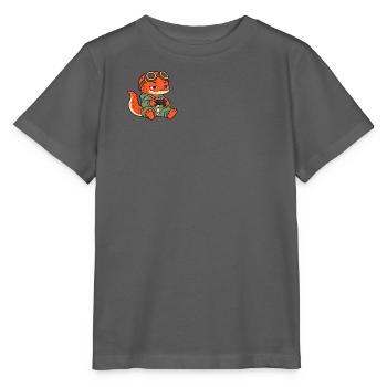 Schläfriger Gamer Salamander - Stanley/Stella Kinder T-Shirt MINI CREATOR  - Anthrazit - Vorne - Kain (125cm)