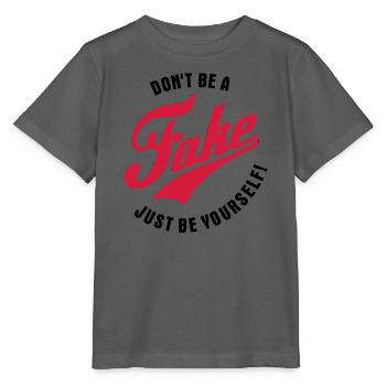 Don't be a fake 2c - Stanley/Stella MINI CREATOR Kids’ T-Shirt - anthracite - Front - Kain (125cm)