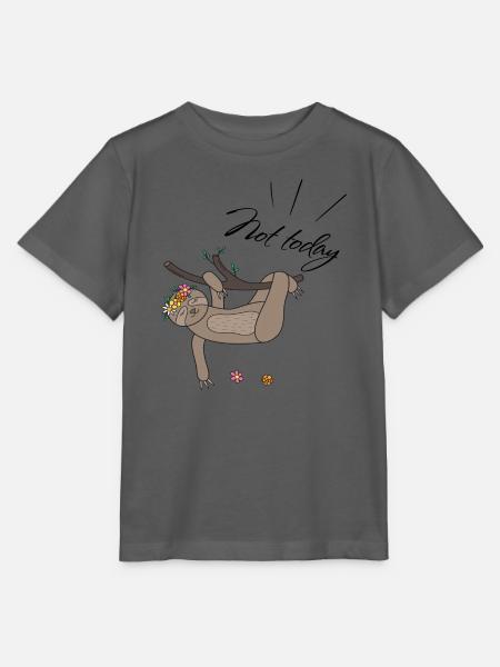 not today Faultier - Stanley/Stella Kinder T-Shirt MINI CREATOR - Anthrazit