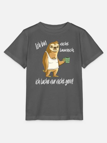 Launisches Faultier Kaffee - Stanley/Stella Kinder T-Shirt MINI CREATOR  - Anthrazit