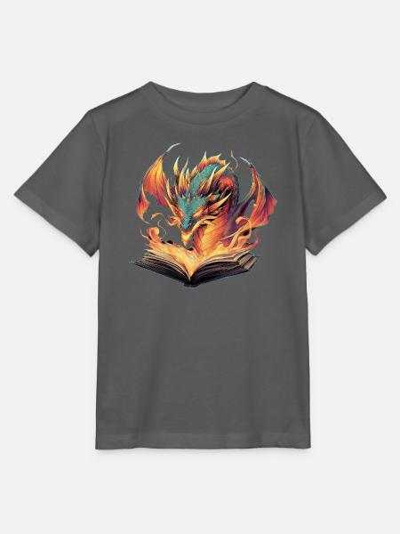 Drachenbuch Transformationsfeuer-Design - Stanley/Stella Kinder T-Shirt MINI CREATOR - Anthrazit