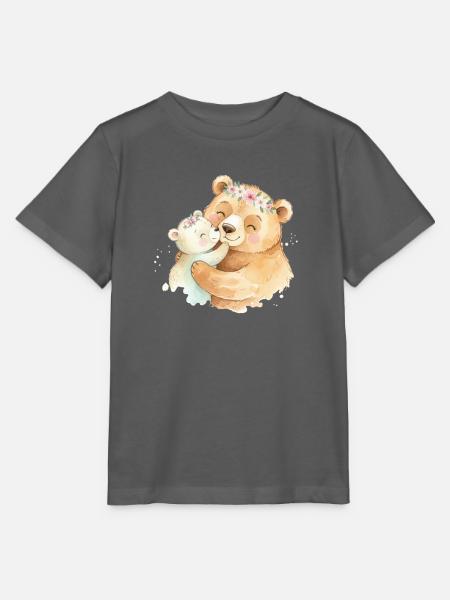 Mama Bär mit Baby Bär - Stanley/Stella Kinder T-Shirt MINI CREATOR - Anthrazit