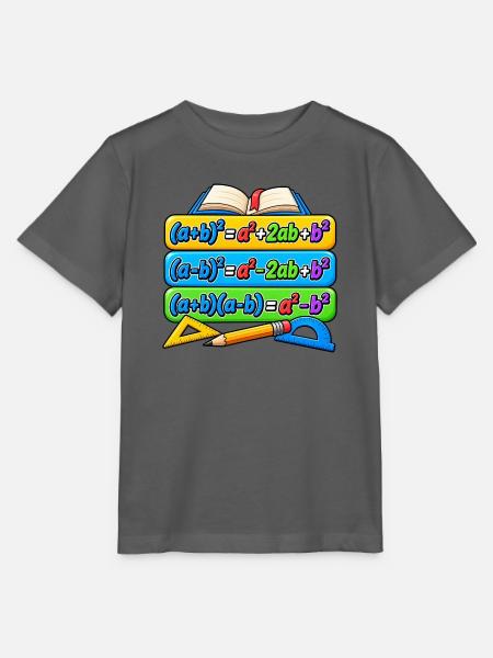 Binomische Formeln – Mathe Geek Design - Stanley/Stella Kinder T-Shirt MINI CREATOR  - Anthrazit