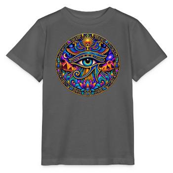 Auge des Horus - Stanley/Stella Kinder T-Shirt MINI CREATOR  - Anthrazit - Vorne - Kain (125cm)