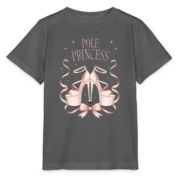 Pole Princess Rosa Highheels - Stanley/Stella Kinder T-Shirt MINI CREATOR  - Anthrazit - Vorne - Kain (125cm)