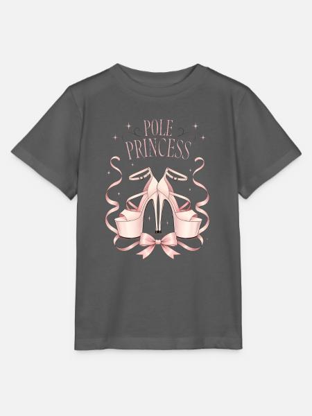 Pole Princess Rosa Highheels - Stanley/Stella Kinder T-Shirt MINI CREATOR  - Anthrazit