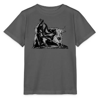 Vintage_Bull_and_Matador_Corrida_Ink_Art - Stanley/Stella Kinder T-Shirt MINI CREATOR  - Anthrazit - Vorne - Kain (125cm)