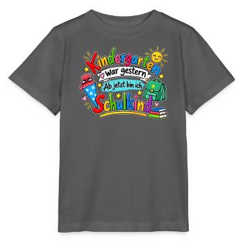 Kindergarten war gestern - Jetzt bin ich Schulkind - Stanley/Stella Kinder T-Shirt MINI CREATOR  - Anthrazit - Vorne - Kain (125cm)