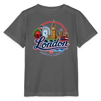 London - Great Britain - GB - Stanley/Stella Kinder T-Shirt MINI CREATOR  - Anthrazit - Vorne - Kain (125cm)
