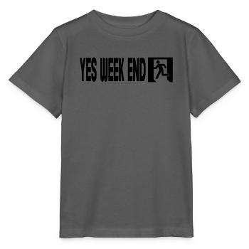 Yes Week End - Emergency - Stanley/Stella MINI CREATOR Kids’ T-Shirt - anthracite - Front - Kain (125cm)