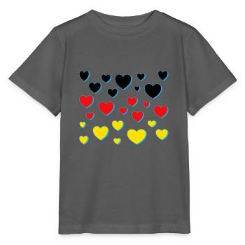 Allemagne Noir Rouge Or - T-shirt bio MINI CREATOR Stanley/Stella Enfant - charbon - Devant - Kain (125cm)