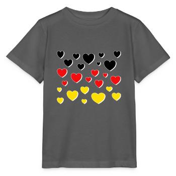 Allemagne Noir Rouge Or - T-shirt bio MINI CREATOR Stanley/Stella Enfant - charbon - Devant - Kain (125cm)