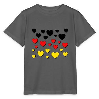Allemagne Noir Rouge Or - T-shirt bio MINI CREATOR Stanley/Stella Enfant - charbon - Devant - Kain (125cm)
