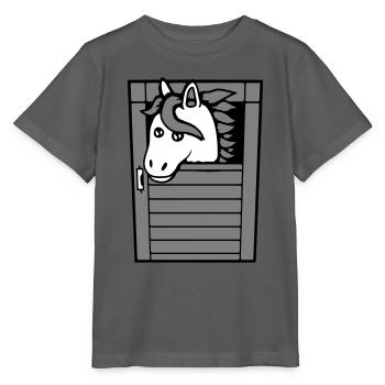 Écurie Cheval Poney Cheval Peeps Mignon - T-shirt bio MINI CREATOR Stanley/Stella Enfant - charbon - Devant - Kain (125cm)