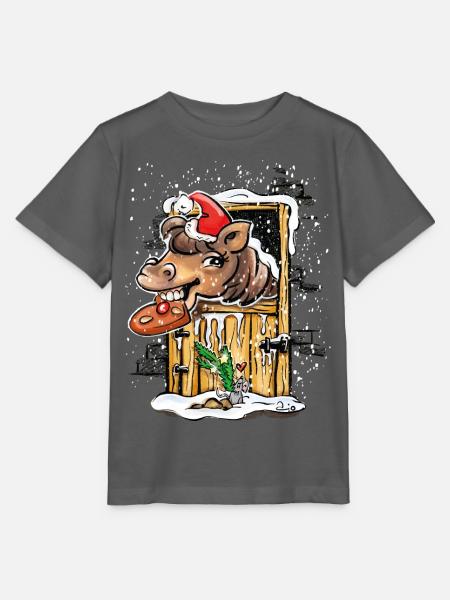 Bjarki & Dot im Schnee - Stanley/Stella Kinder T-Shirt MINI CREATOR - Anthrazit